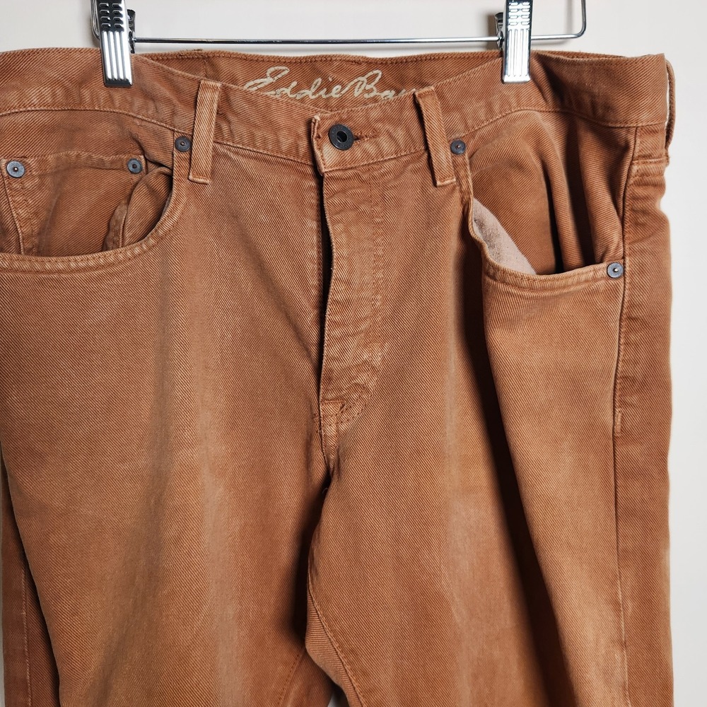 Eddie Bauer Men Vintage Jeans 33x34 Actual 33x32.5 Brown Cotton Denim Straight - Picture 3 of 15